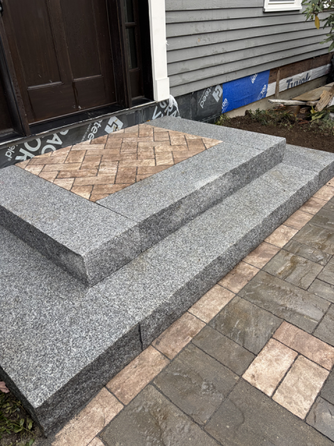 Granite and Hard Scape steps and walkway