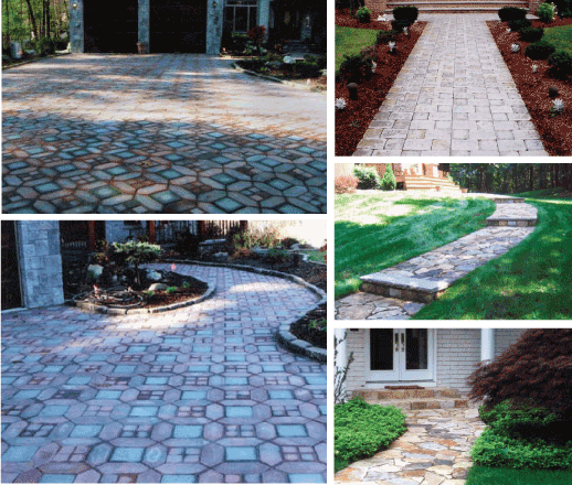 Paver Driveways - Paver Walkways - Walkways in Natural Stone - Perennial Landscaping MA