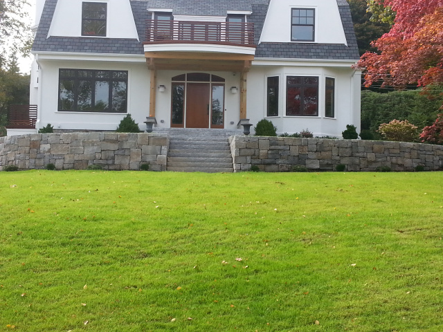 Completed hardscape Newton Ma